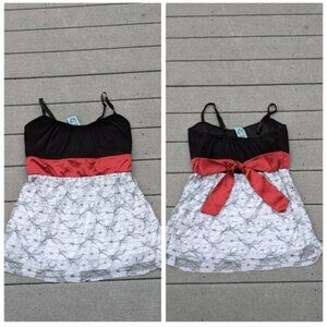 NWT Torrid Emma Baby Doll Lace Top with Red Ribbon Size 2